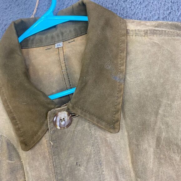 Vintage CC Filson Style 462 Tin Cloth Waxed Jacket Coat Hunting Size XL USA - Picture 5 of 11